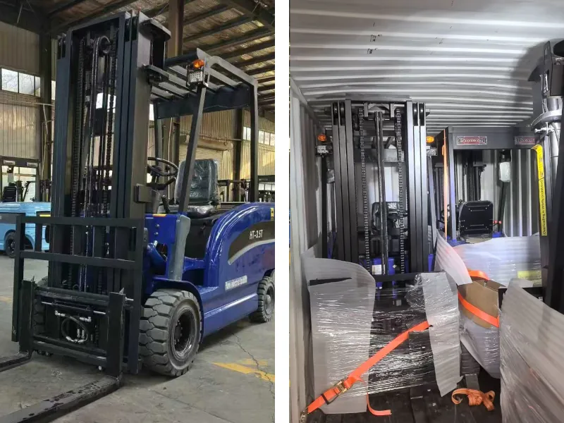 Forklift loading process