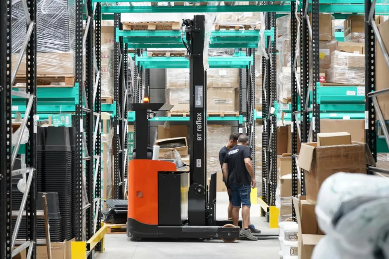 Consolidated cargo prepared for China to Turkey shipment before customs clearance.